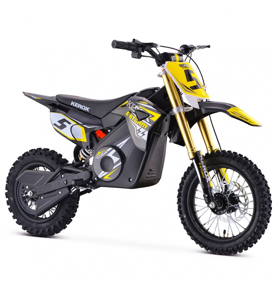 Kit décoration de moto electrique pour enfant KEROX E-STORM jaune