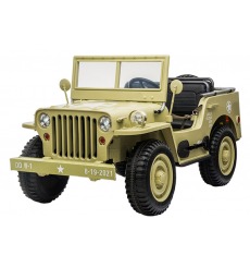 JEEP WILLYS 3 PLACES électrique enfant 24V SABLE