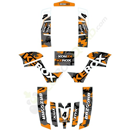 Kit décoration KEROX Bazooka orange quad enfant