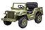 Jeep Willys Voiture électrique enfant 12V, vert 